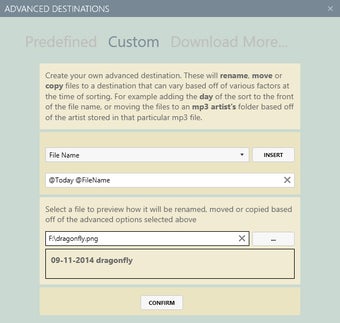Image 0 for Dragonfly File Sorter