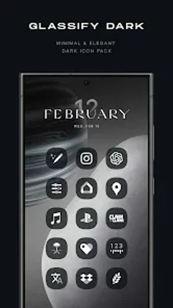 Imagen 0 para Glassify Dark Icon Pack