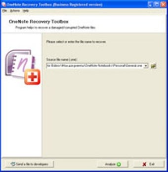 Image 0 for OneNote Recovery Toolbox