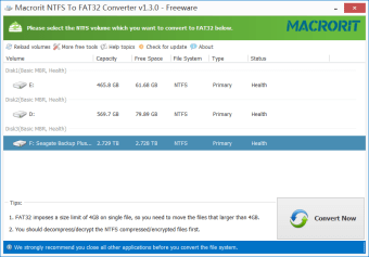 Image 0 for Macrorit NTFS to FAT32 Co…