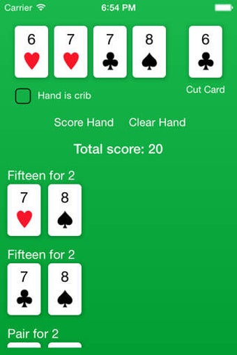 Image 0 for Cribbage Hand Scorer