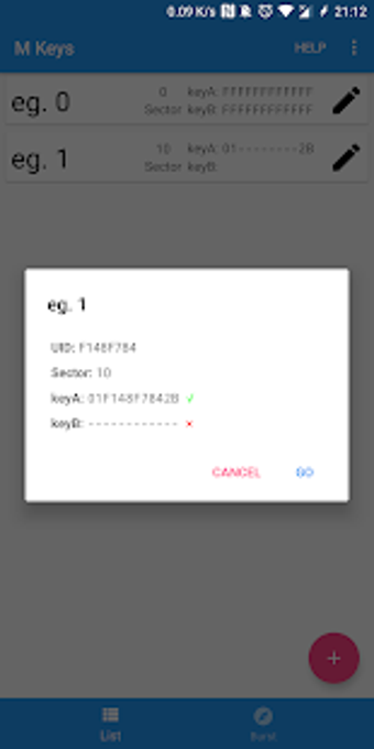 Image 1 for M Keys [ACR122U] - Mifare…