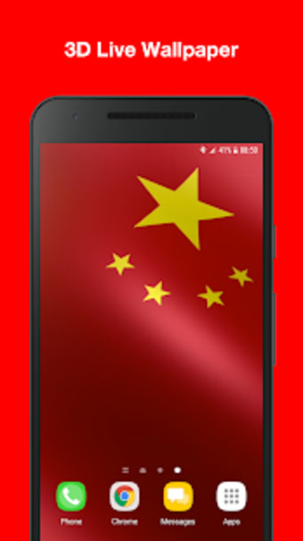 Image 2 for 3D China Flag Live Wallpa…