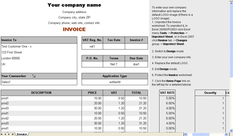 Image 0 for VAT Service Invoice Form