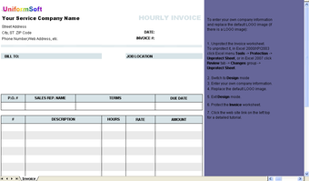 Imagen 1 para Hourly Invoice Form