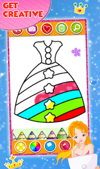Image 1 for Glitter Dress Coloring an…