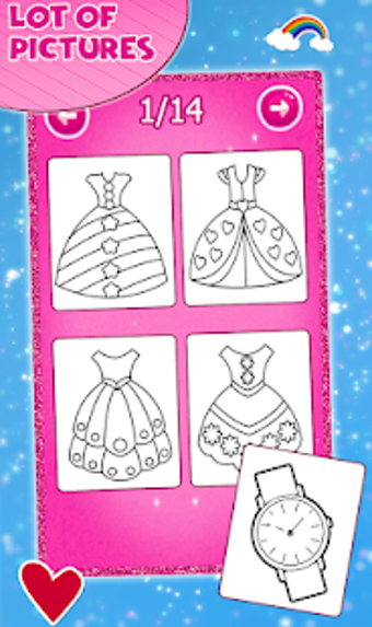 Image 3 for Glitter Dress Coloring an…