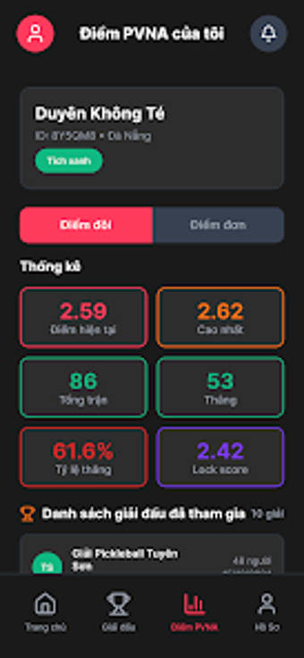 Image 0 for PVNA  Xếp Hạng Pickleball