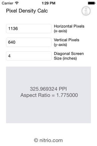 Image 0 for Pixel Density Calc
