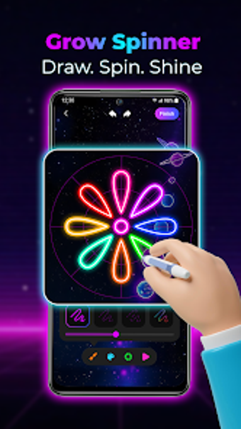 Image 0 for Glow Finger Spinner Doodl…