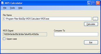 Image 0 for Bullzip MD5 Calculator