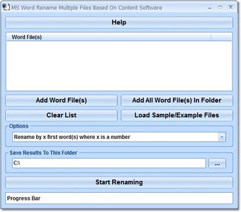 Image 0 for MS Word Rename Multiple F…