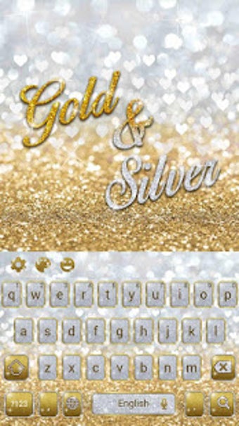 Imagen 1 para Gold and Silver Glitter K…