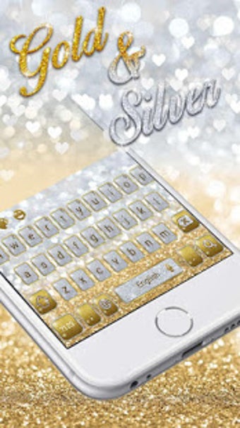 Imagen 2 para Gold and Silver Glitter K…