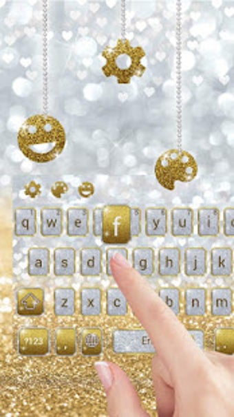 Imagen 3 para Gold and Silver Glitter K…