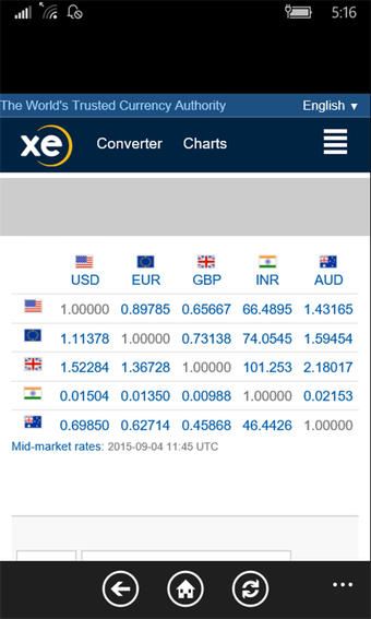 Imagen 1 para Currency Update XE for Wi…