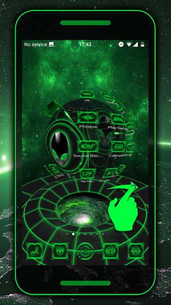 Imagen 0 para Alien 3D Theme Green