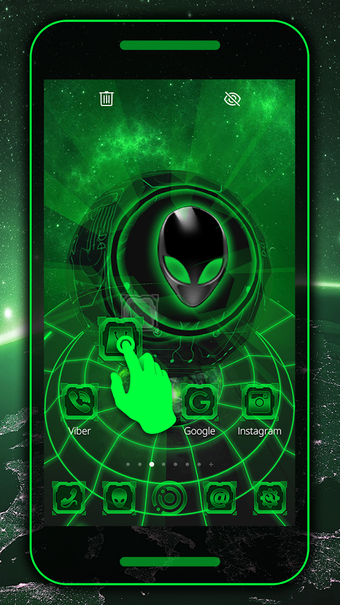 Imagen 3 para Alien 3D Theme Green