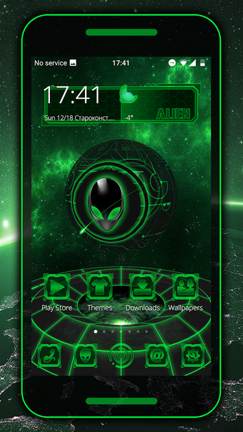 Imagen 2 para Alien 3D Theme Green