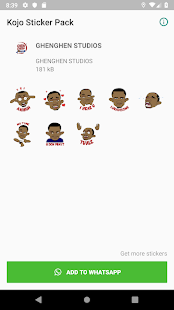 Imagen 0 para Kojo Stickers (whatsAppSt…