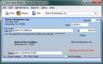 Imagen 0 para Star Check Writer