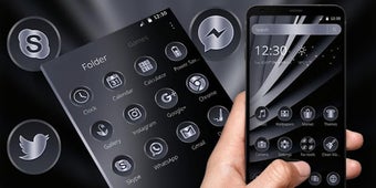 Imagen 1 para Dark Black Wall Theme