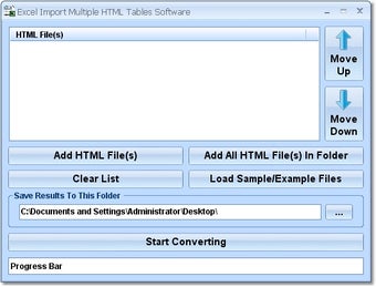 Imagen 0 para Excel Import Multiple HTM…