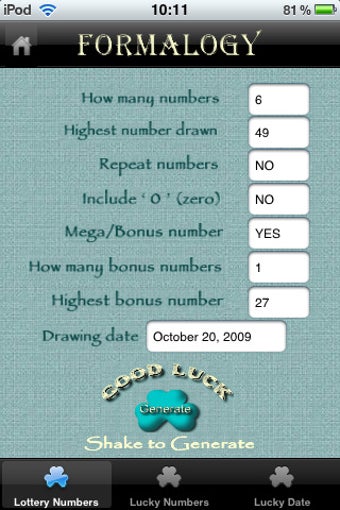 Image 0 for Formalogy - Lucky Numbers…