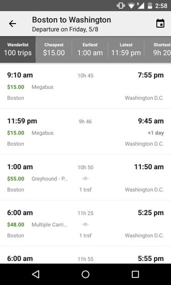 Imagen 0 para Wanderu Bus & Train Trave…