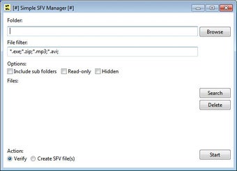 Image 0 for Simple SFV Manager
