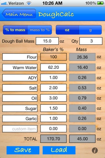 Image 1 for DoughCalc