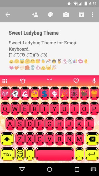 Imagen 0 para Sweet Ladybug Emoji Keybo…