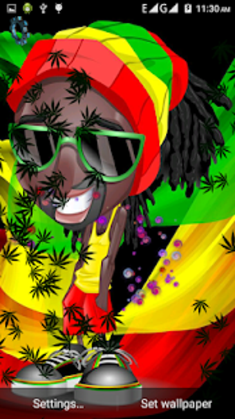 Imagen 3 para Weed Rasta Smoke Wallpape…
