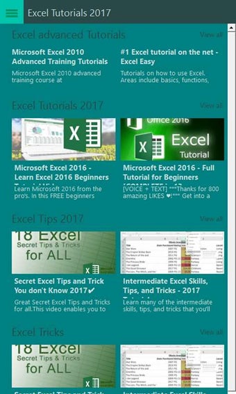 Image 0 for Excel Tutorial 2017 for W…