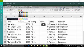 Image 3 for Excel Tutorial 2017 for W…