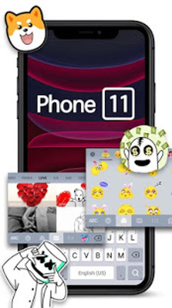 Image 2 for Black Phone 11 Keyboard T…