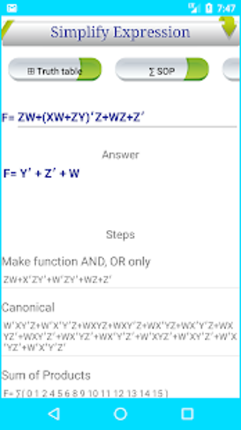 Imagen 1 para Boolean Calculator