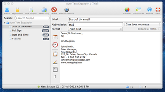 Image 1 for Auto Text Expander