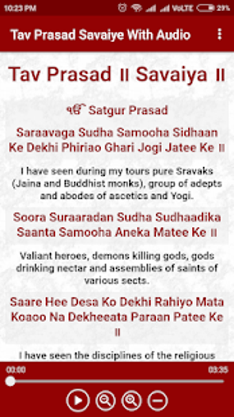 Imagen 1 para Tav Prasad Savaiye With A…