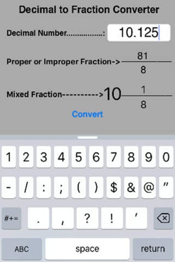 Image 0 for Decimal To Fraction Conve…