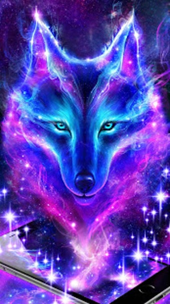 Imagen 3 para Night Sky Wolf Live Wallp…