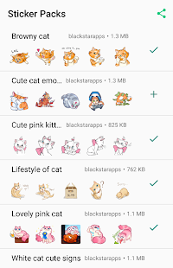Image 1 for Cat stickers for whatsapp
