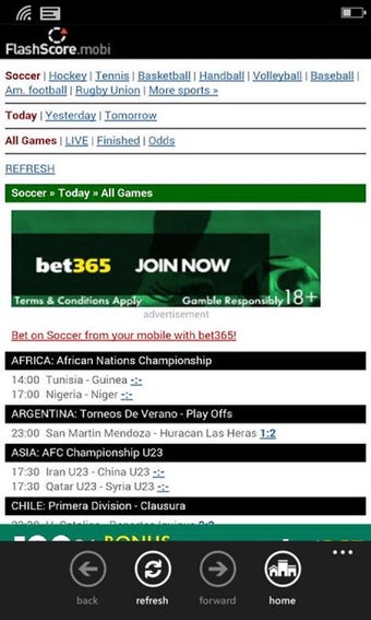 Image 1 for FlashScore Mobile View fo…