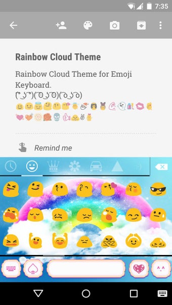Imagen 2 para Rainbow Cloud Emoji Keybo…