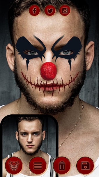 Image 0 for Scary Clown Face Maker - …