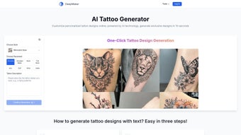 Imagen 0 para DeepMaker AI Tattoo Gener…