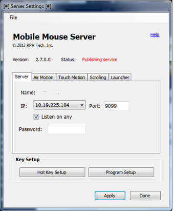 Imagen 0 para Mobile Mouse Server