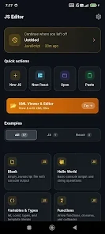 Imagen 0 para JavaScript Editor  React …
