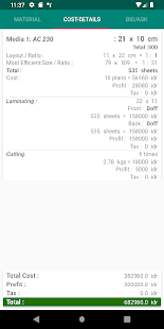 Imagen 0 para Printing Cost Calculator …