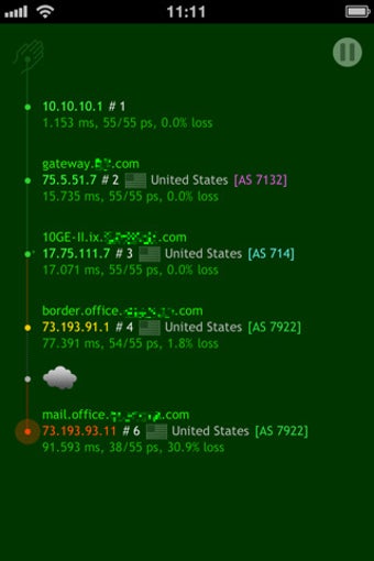 Image 0 for Nice Trace - traceroute